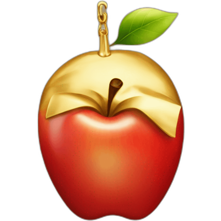 smiling red apple bag of gold emoji