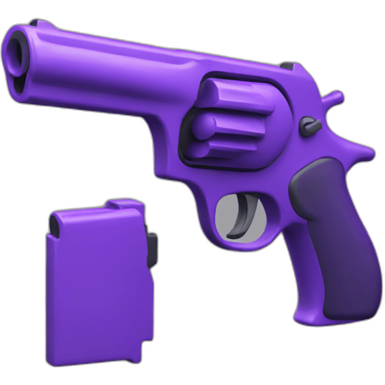 3D purple gun emoji