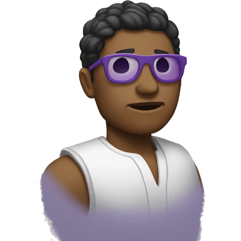 holding a contracted profile, I want the shades to be lilac or purple.  emoji