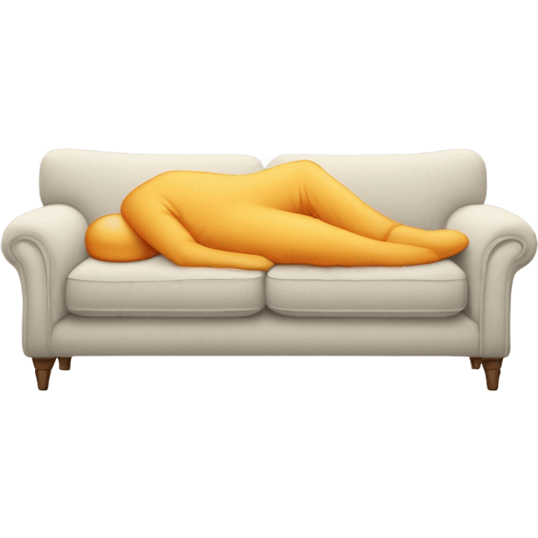 Person melting into a couch emoji