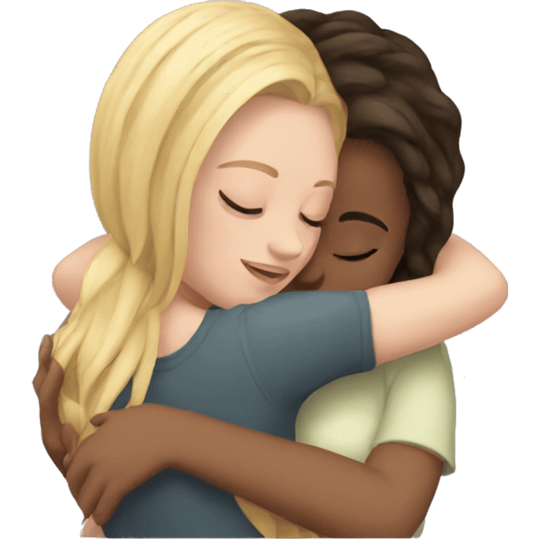 White girls cuddling emoji