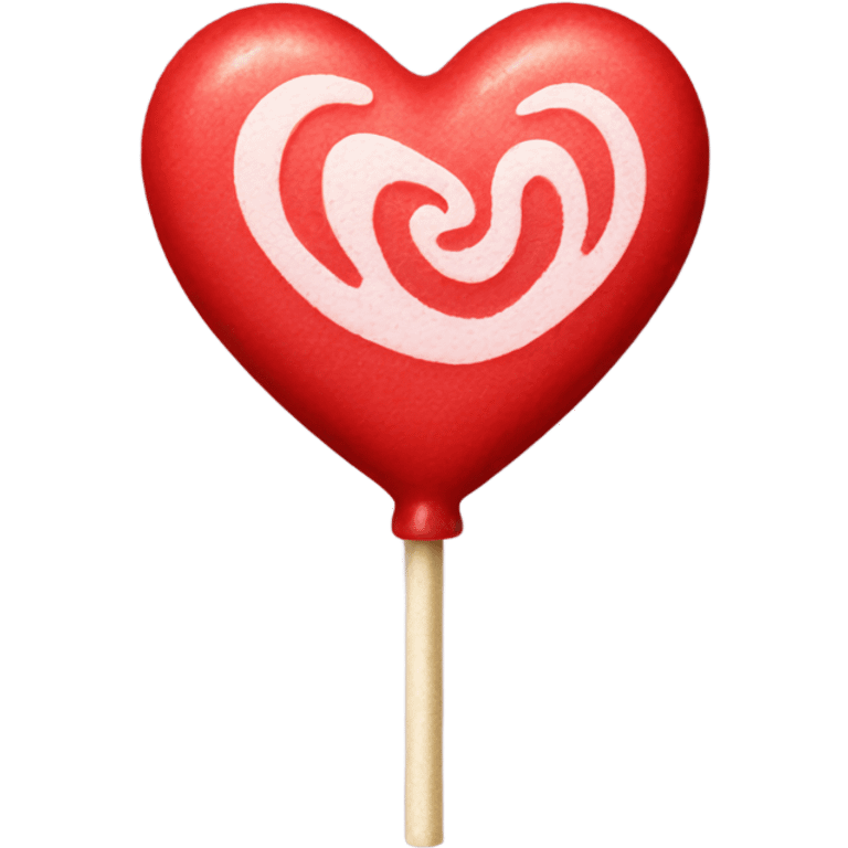 Red love heart shaped lollipop  emoji