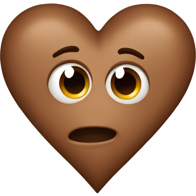 Brown heart emoji