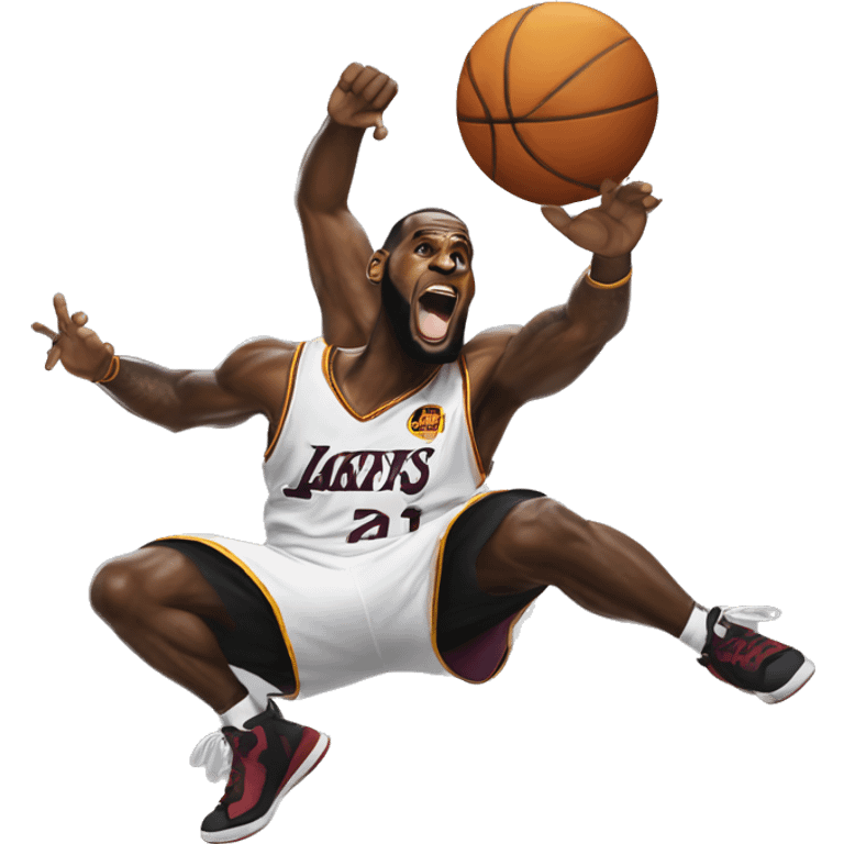 Lebron dunking emoji