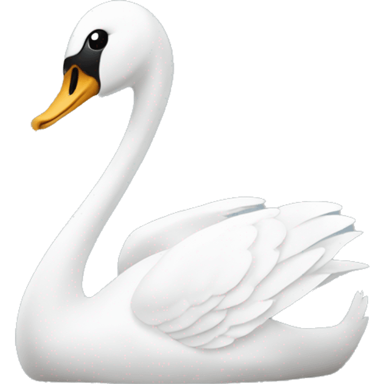 Swan itching emoji