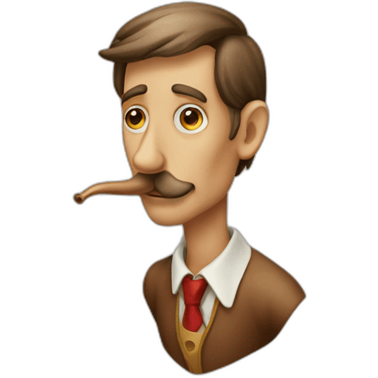 Pinocchio long nose emoji