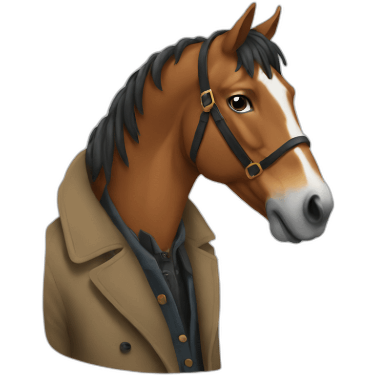 The horse in the coat emoji