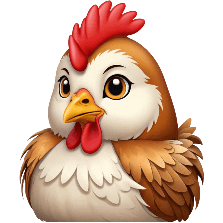 cute proud hen closeup emoji