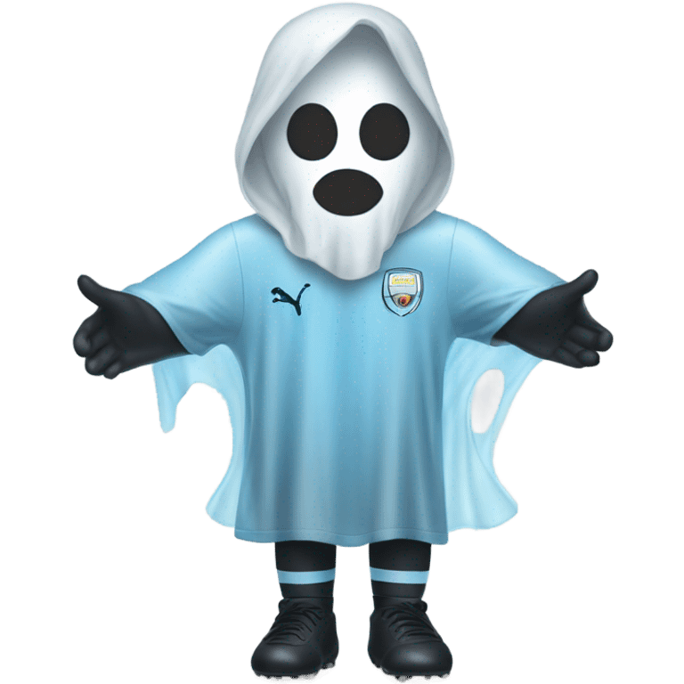 Ghost with Manchester city jersey emoji