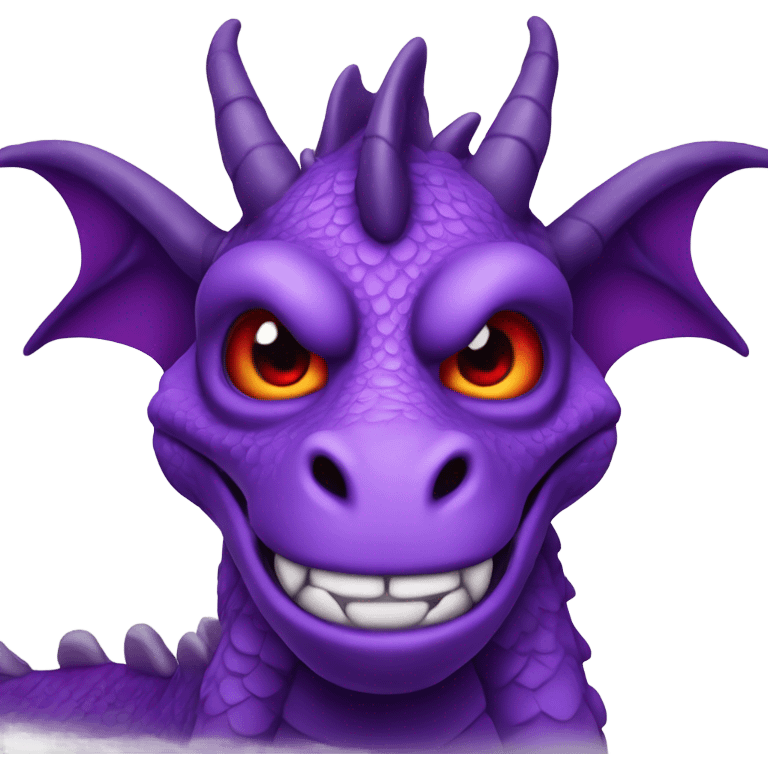 Purple dragon w red eyes like the one at the denver airport emoji