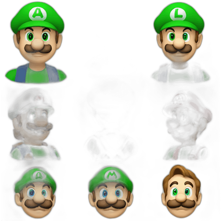 Mario kising Luigi emoji