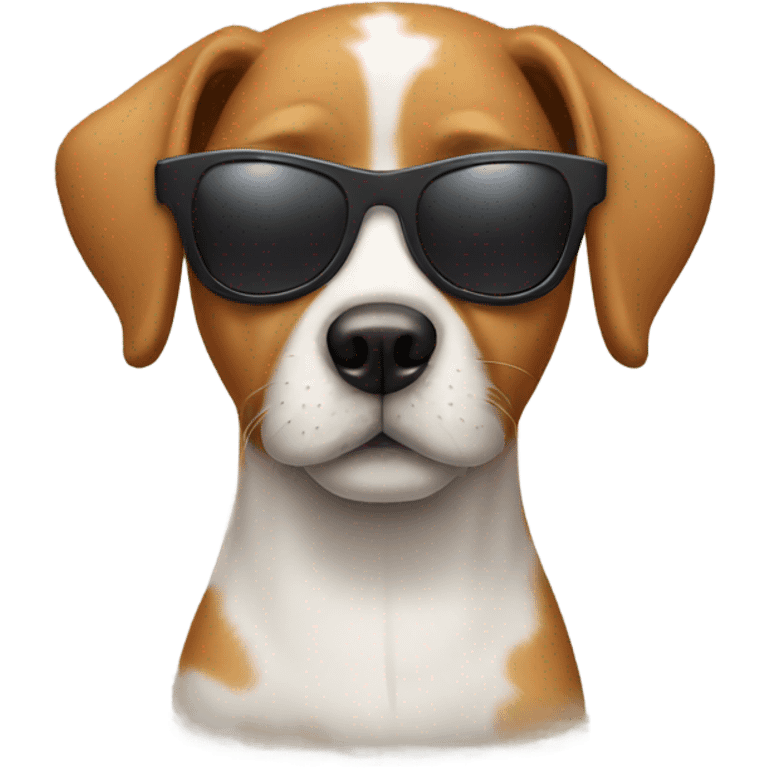 Dog wearing sunglasses  emoji