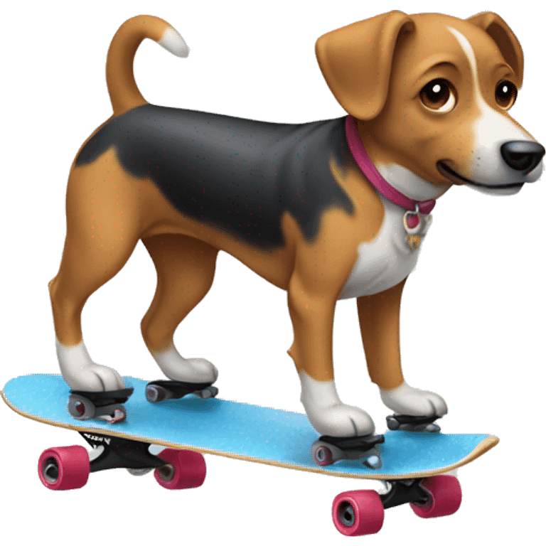 Skating dog emoji