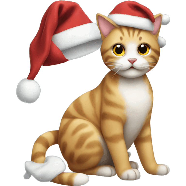 santa cat emoji