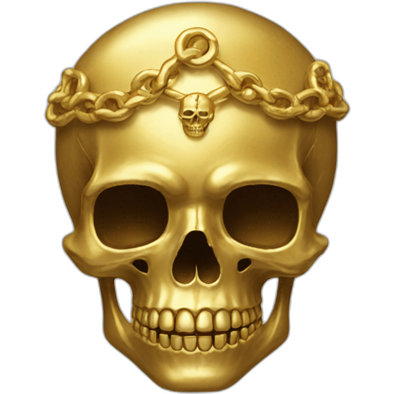 Gold skull emoji