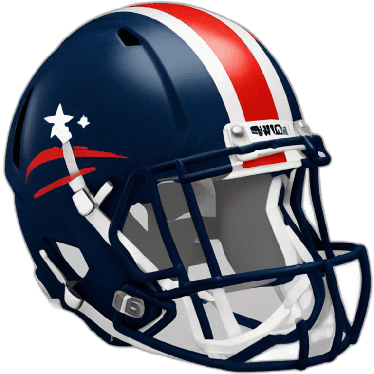 american football helmet with the letters smc navy helmet white and red letters emoji