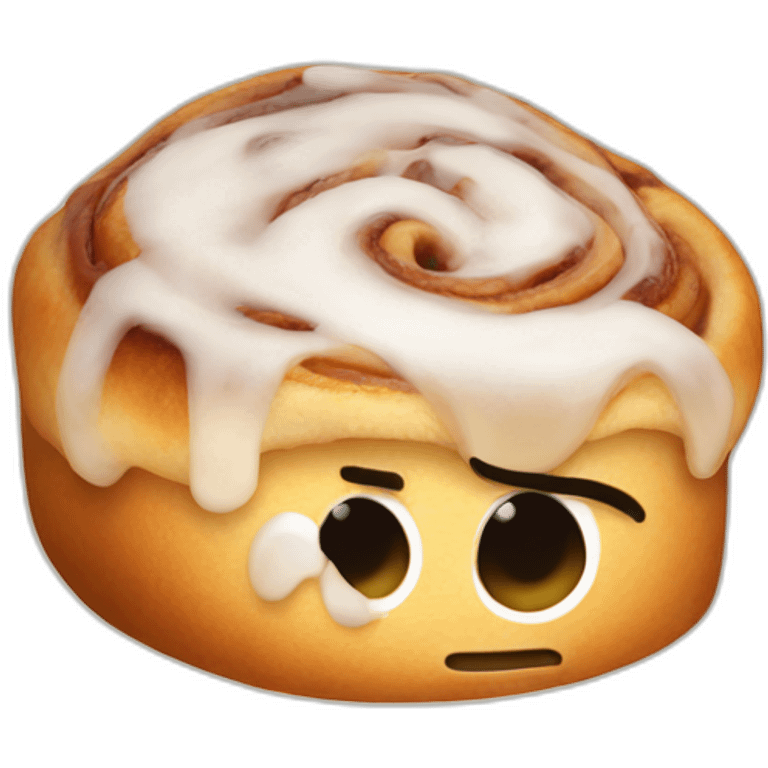 cinnamon roll head emoji