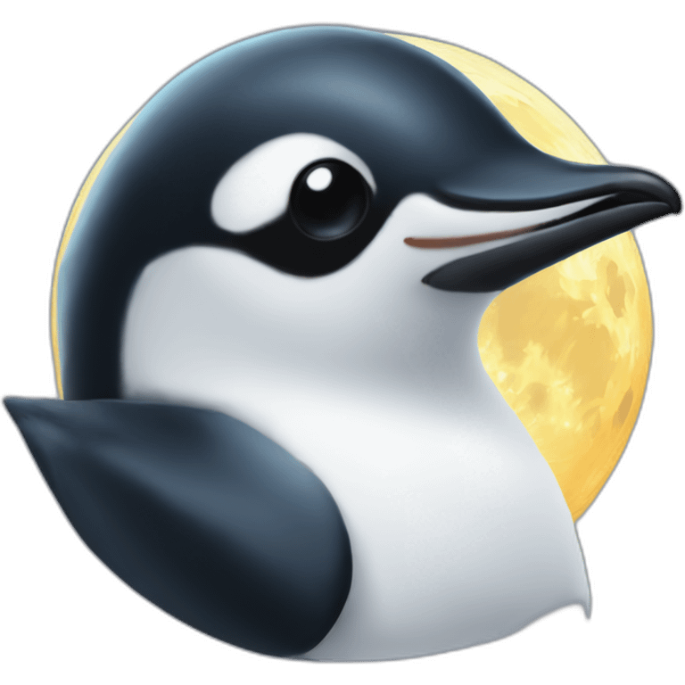 pingüino  moon sea emoji