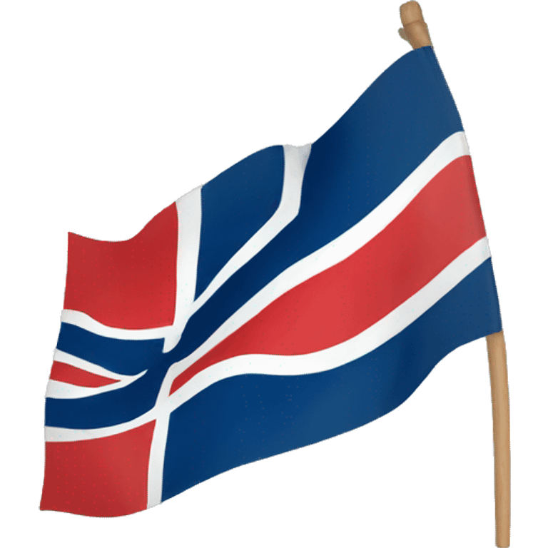 Norwegian Flag Emoji With Darker Red And Blue emoji