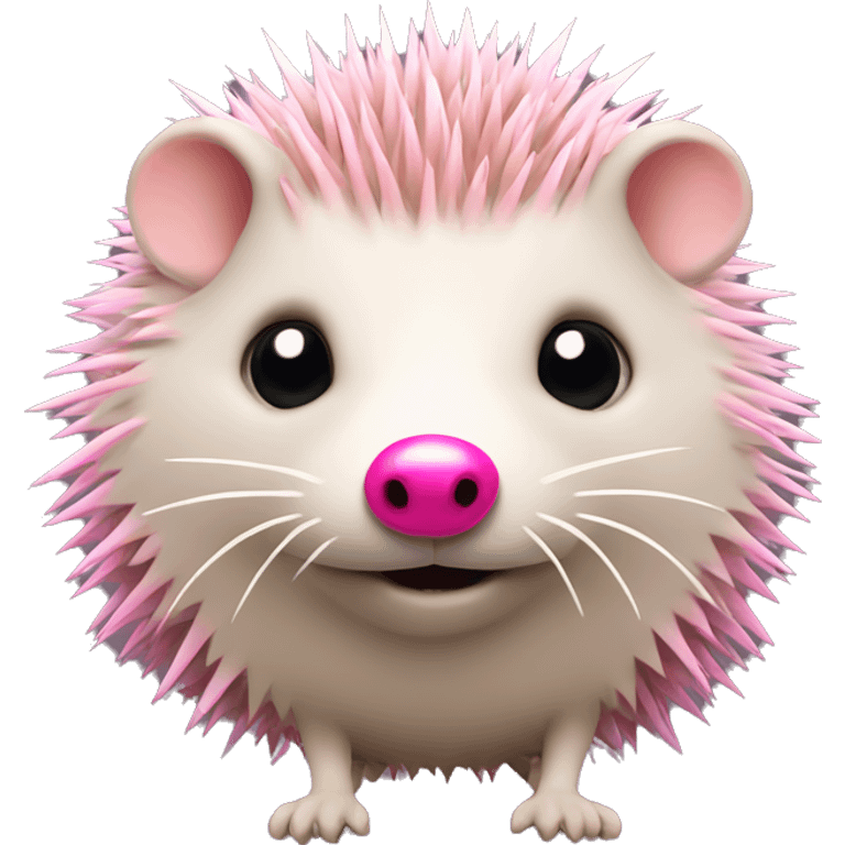 a hedgehog with pink nose and needles emoji