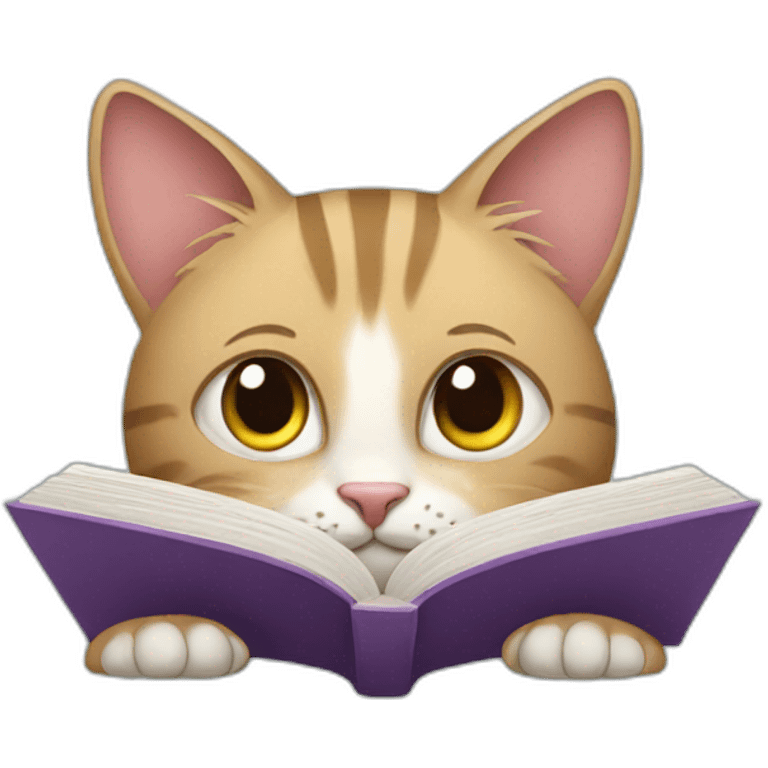 Cat with book emoji