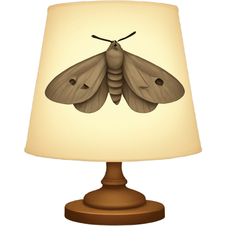 Moth on a lamp shade emoji