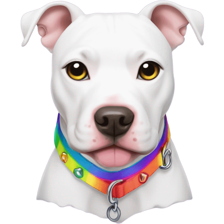 LGBTQ+ white pitbull emoji