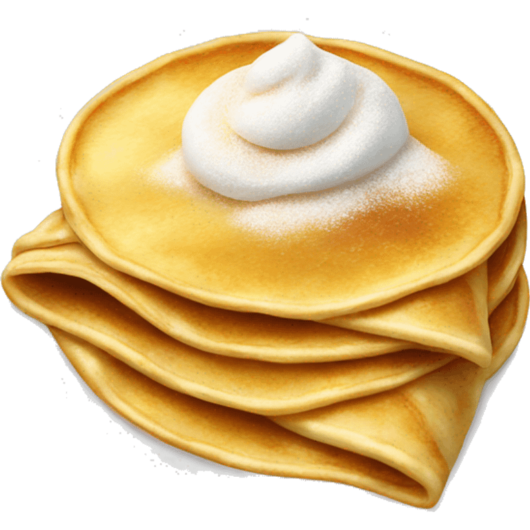 Crêpe with sugar on top emoji