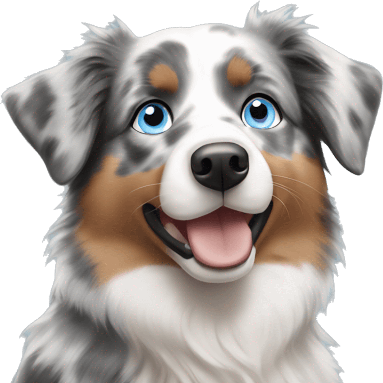 Australian shepherd with light blue eyes emoji