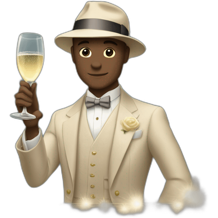 The great Gatsby with champagne  emoji