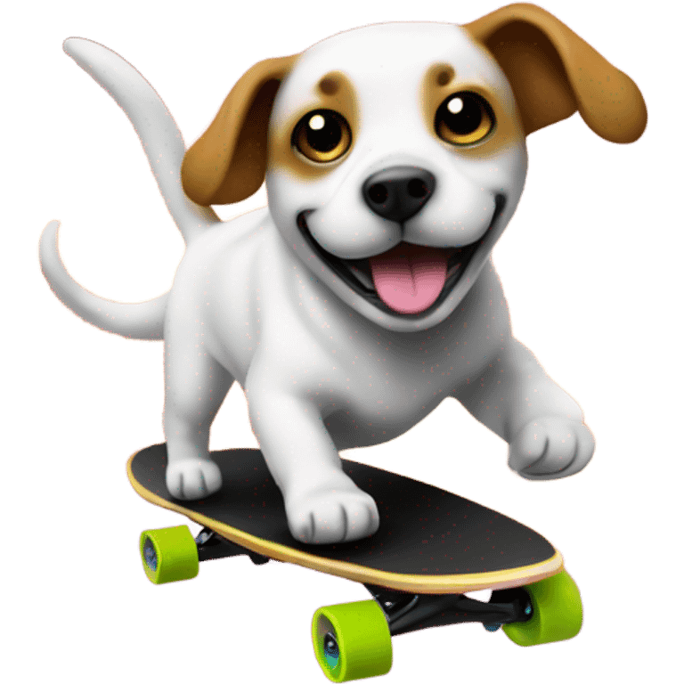 Dog on a skateboard in space emoji