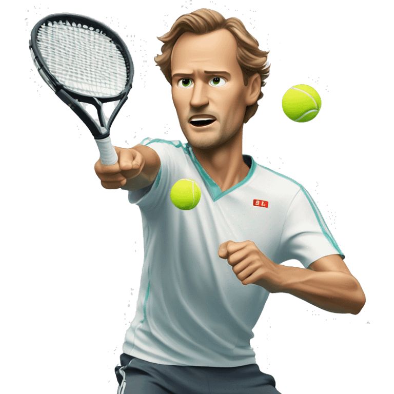 Daniil Medvedev playing tennis emoji