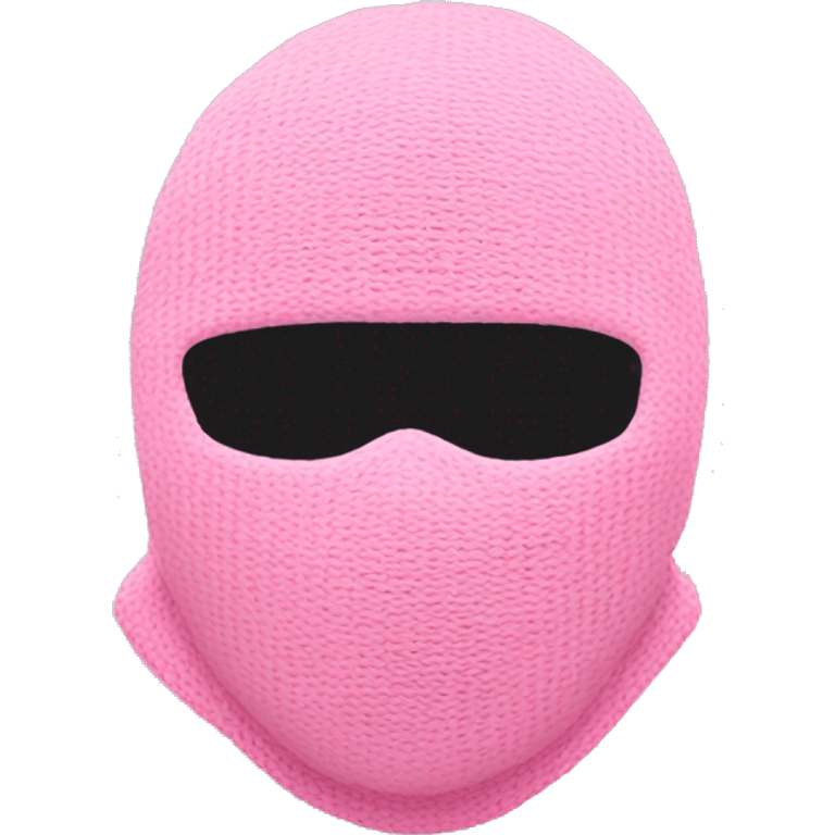 Pink ski mask  emoji