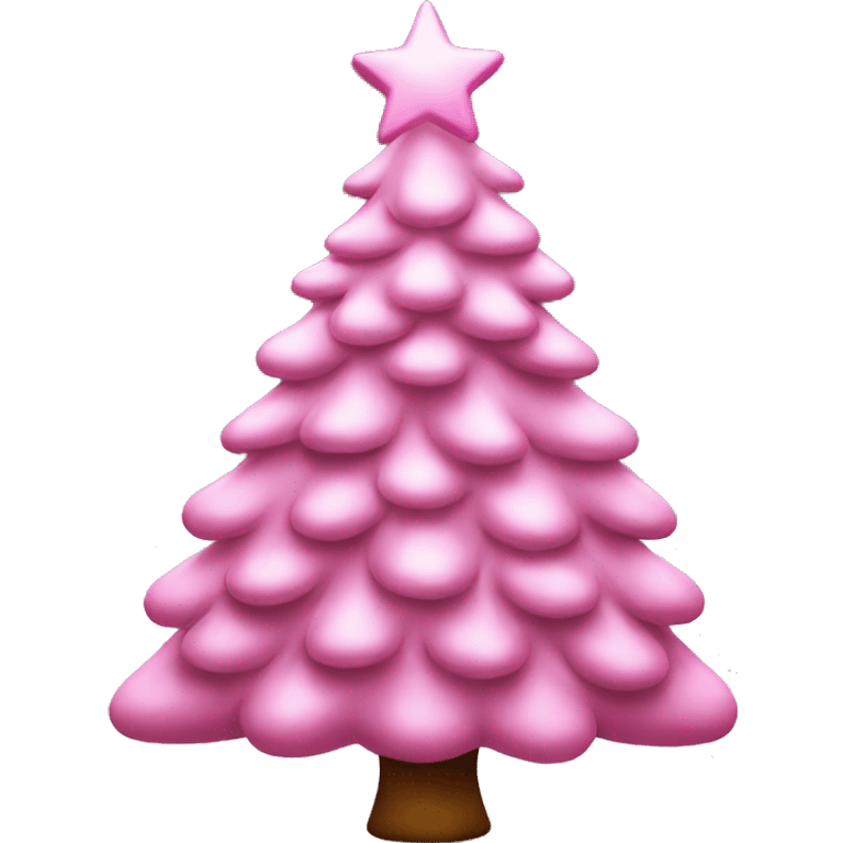 Pink Christmas tree emoji