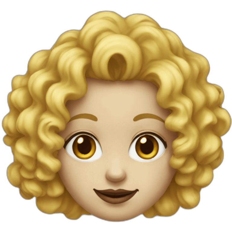 blonde-girl-curly-hair-big-nose-clown emoji