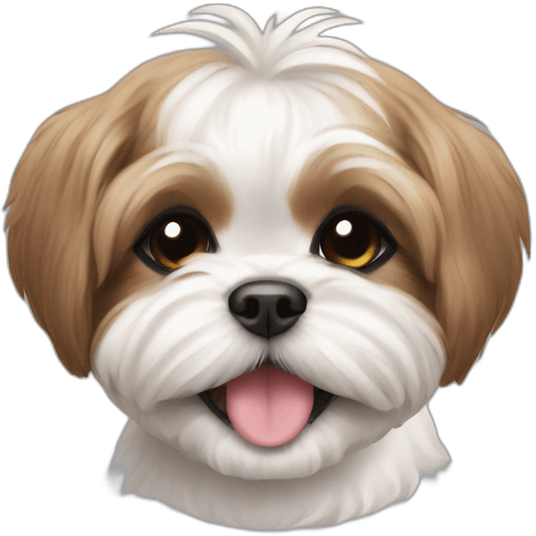 Shih tzu puppy smiling emoji