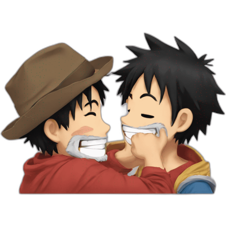 luffy et mani bisous emoji