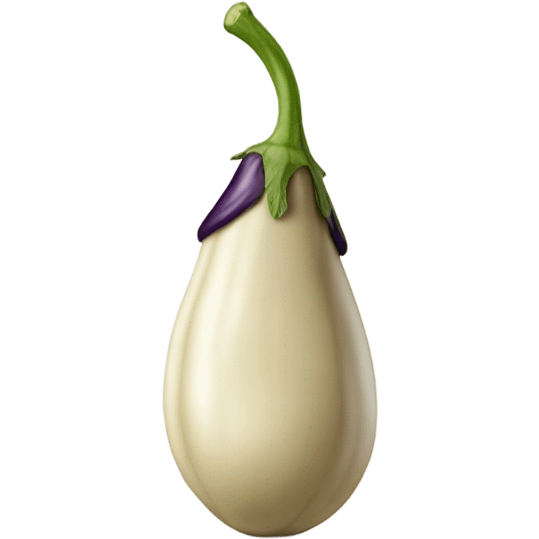 Veiny beige eggplant without green stem emoji