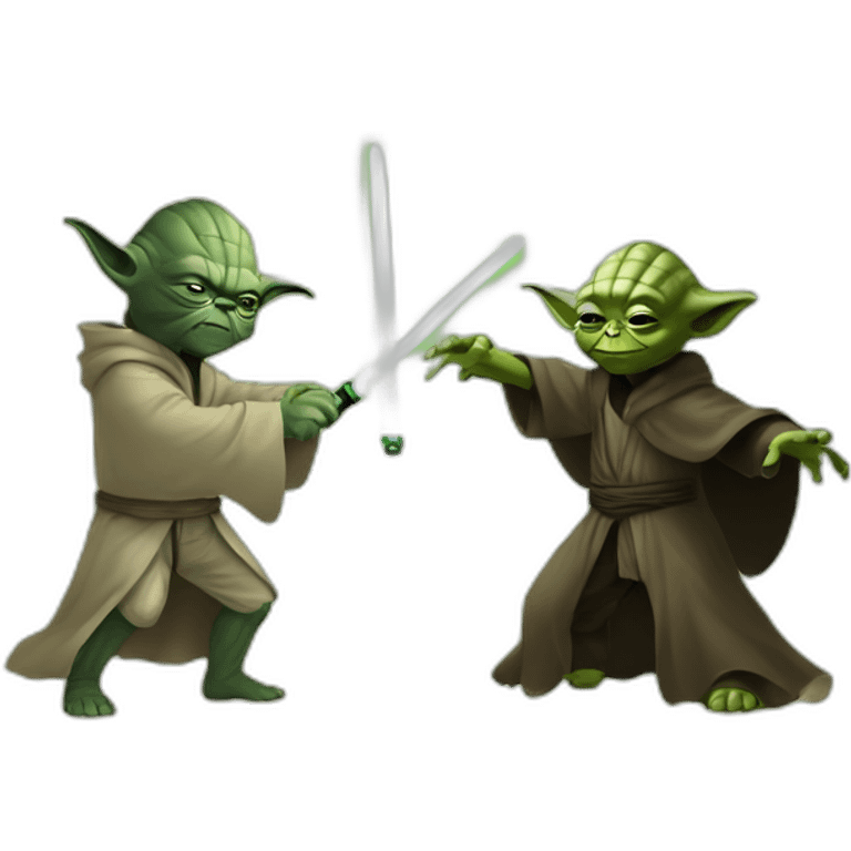 yoda fighting darkvador emoji