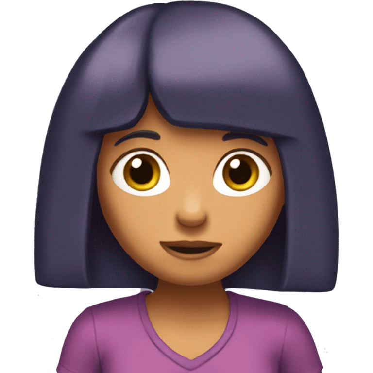 Dora with long hair emoji