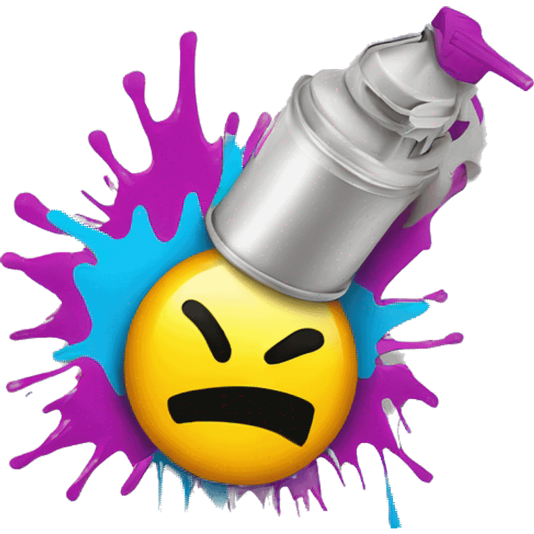 spray painting graffiti emoji