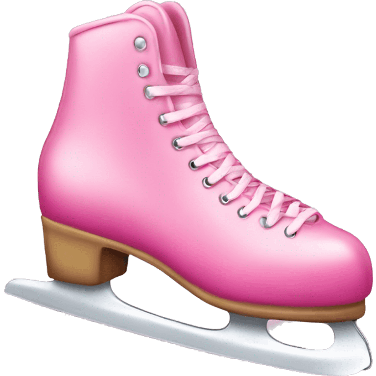 Pink ice skate emoji