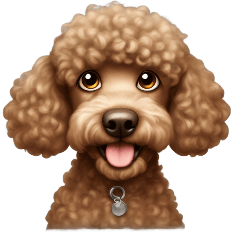 the cutest  brown poodle emoji