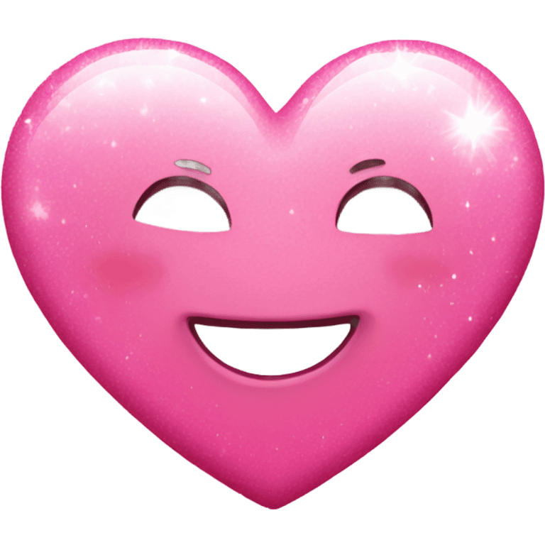 Pink heart with sparkles emoji