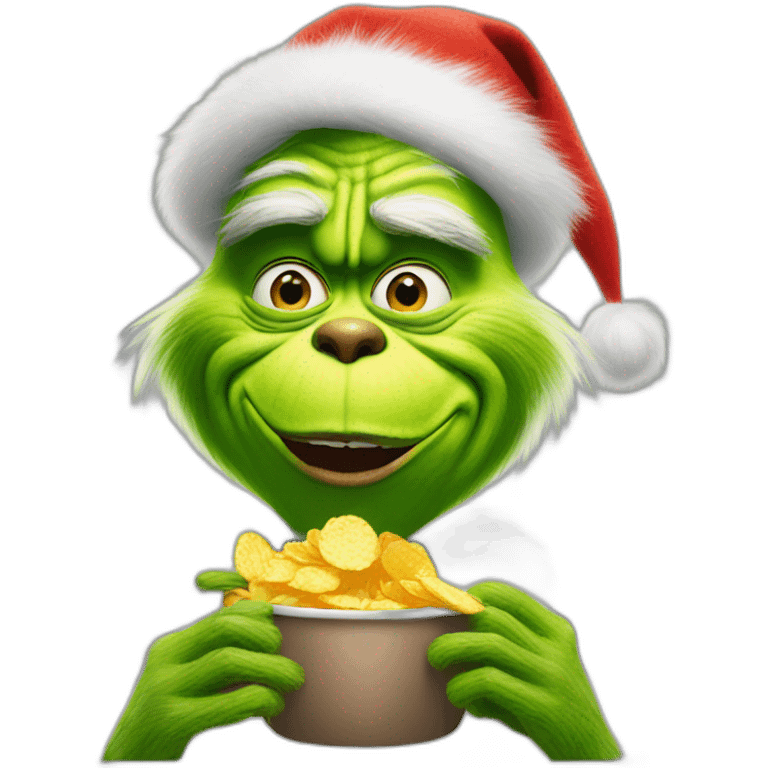 grinch eating chips emoji