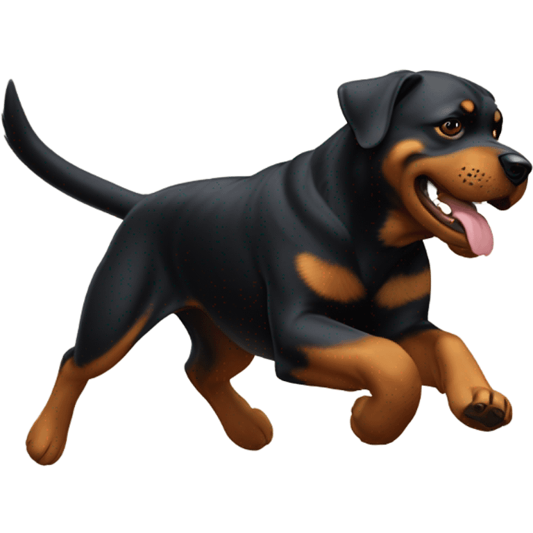 Rottweiler running  emoji