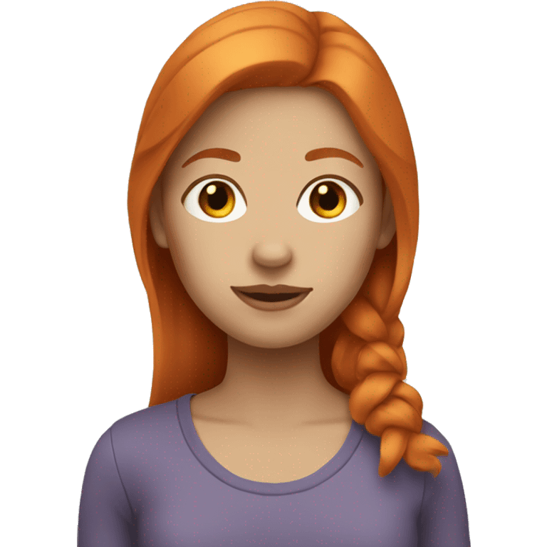 Girl with ginger hair emoji