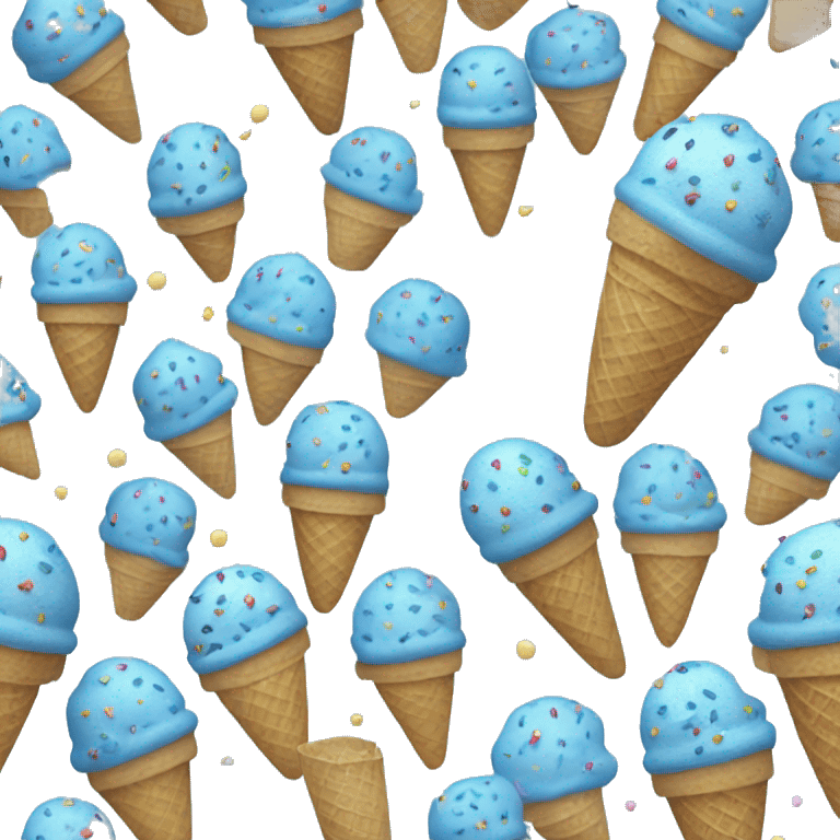 blue ice cream sprinkles  emoji