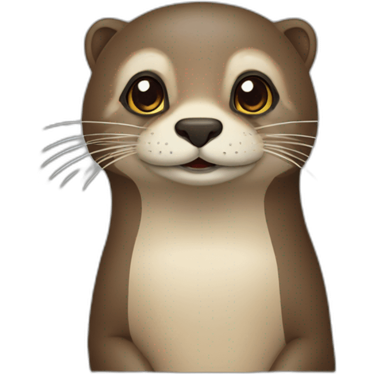 Loutre sur chat emoji