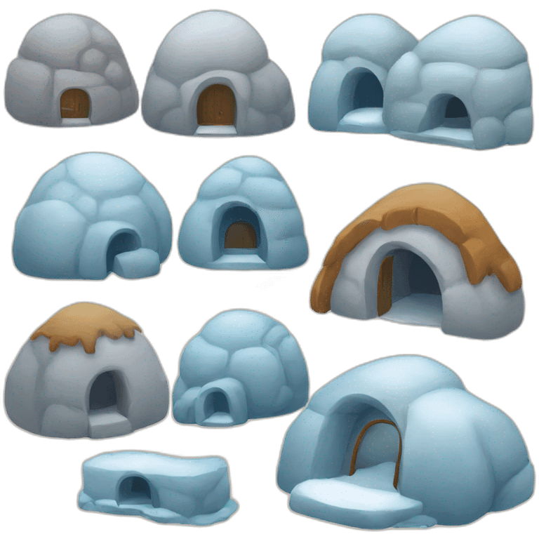 artistic igloo colours emoji